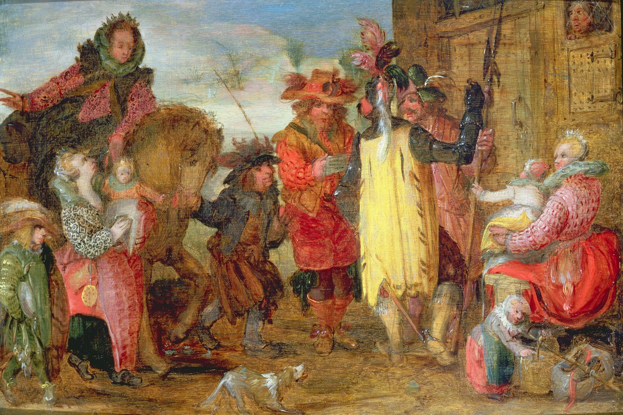 Jeanne de Flandres (1472-15459) kommer att leverera fångar av David Vinckboons