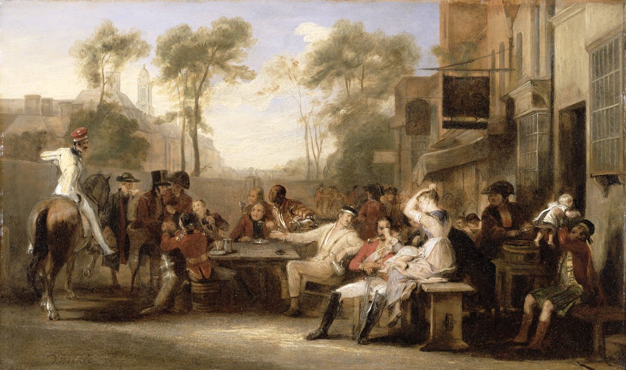Chelsea Pensionärer tar emot Gazette som tillkännager slaget vid Waterloo, c.1819 av David Wilkie
