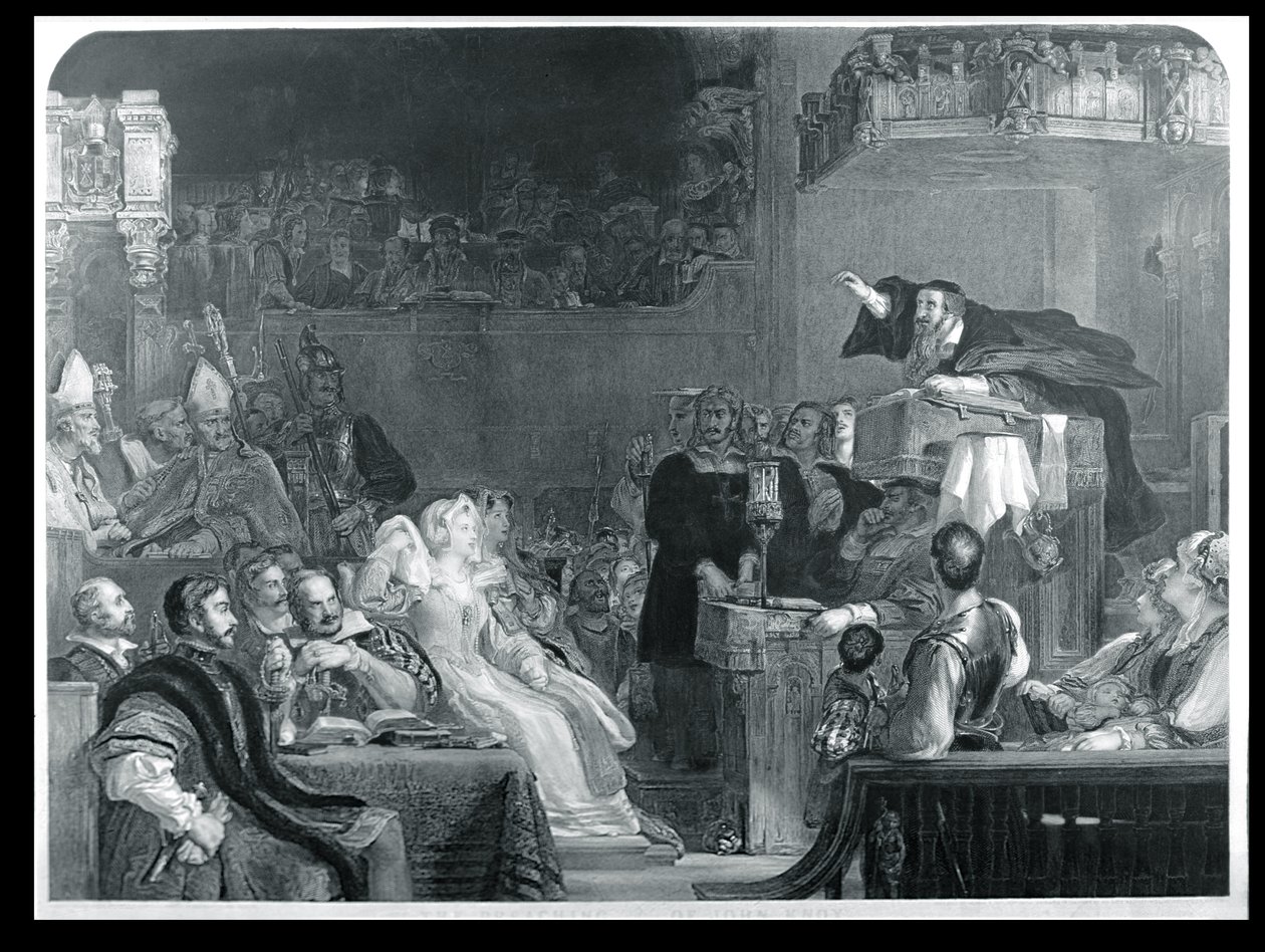 The Preaching of John Knox, c.1837 av David Wilkie