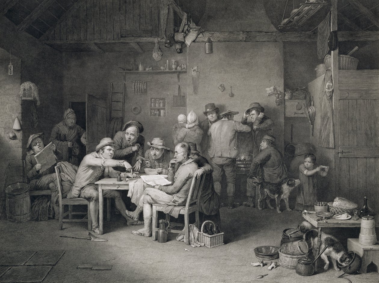 Bypolitikerna, graverade av Abraham Raimbach (1784-1868), 1814 av David Wilkie