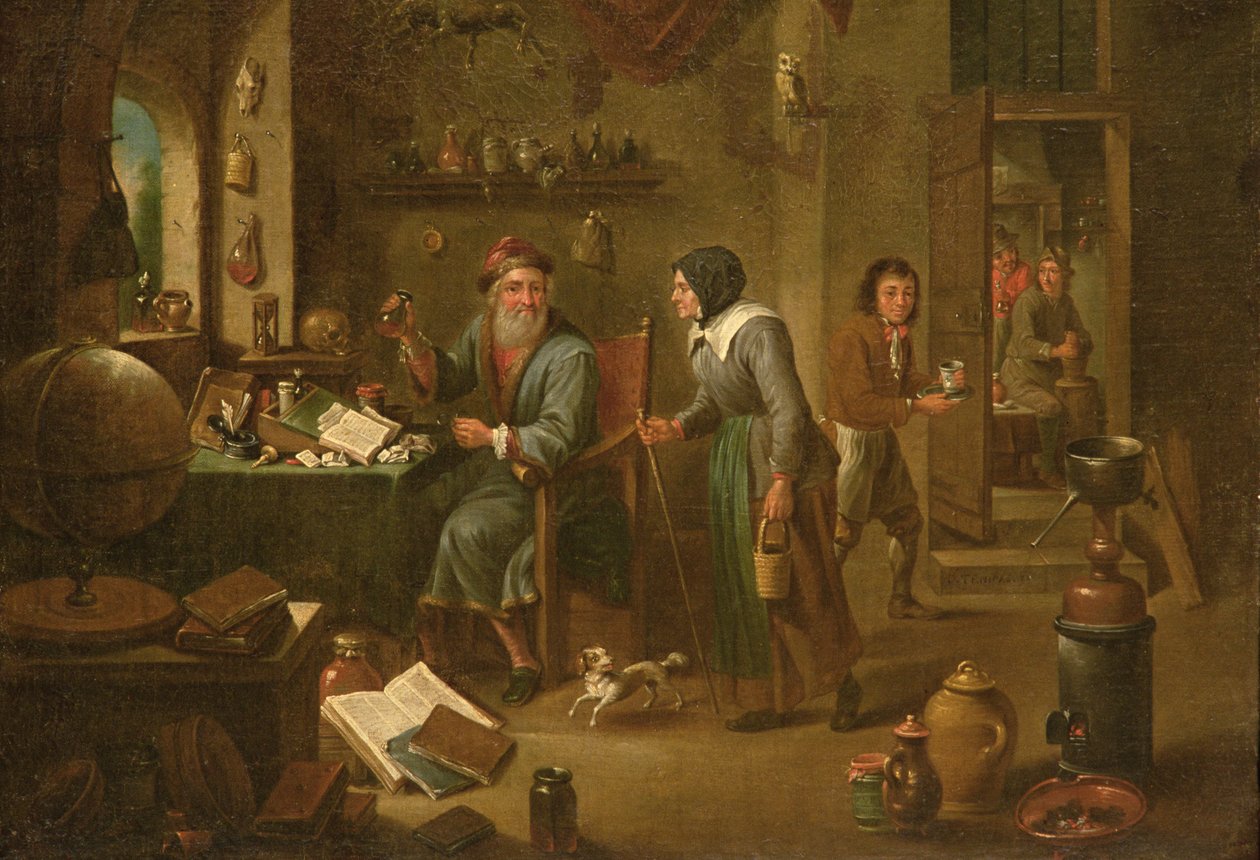 Alkemistens studie (för detaljer se 164373) av David Teniers the Elder