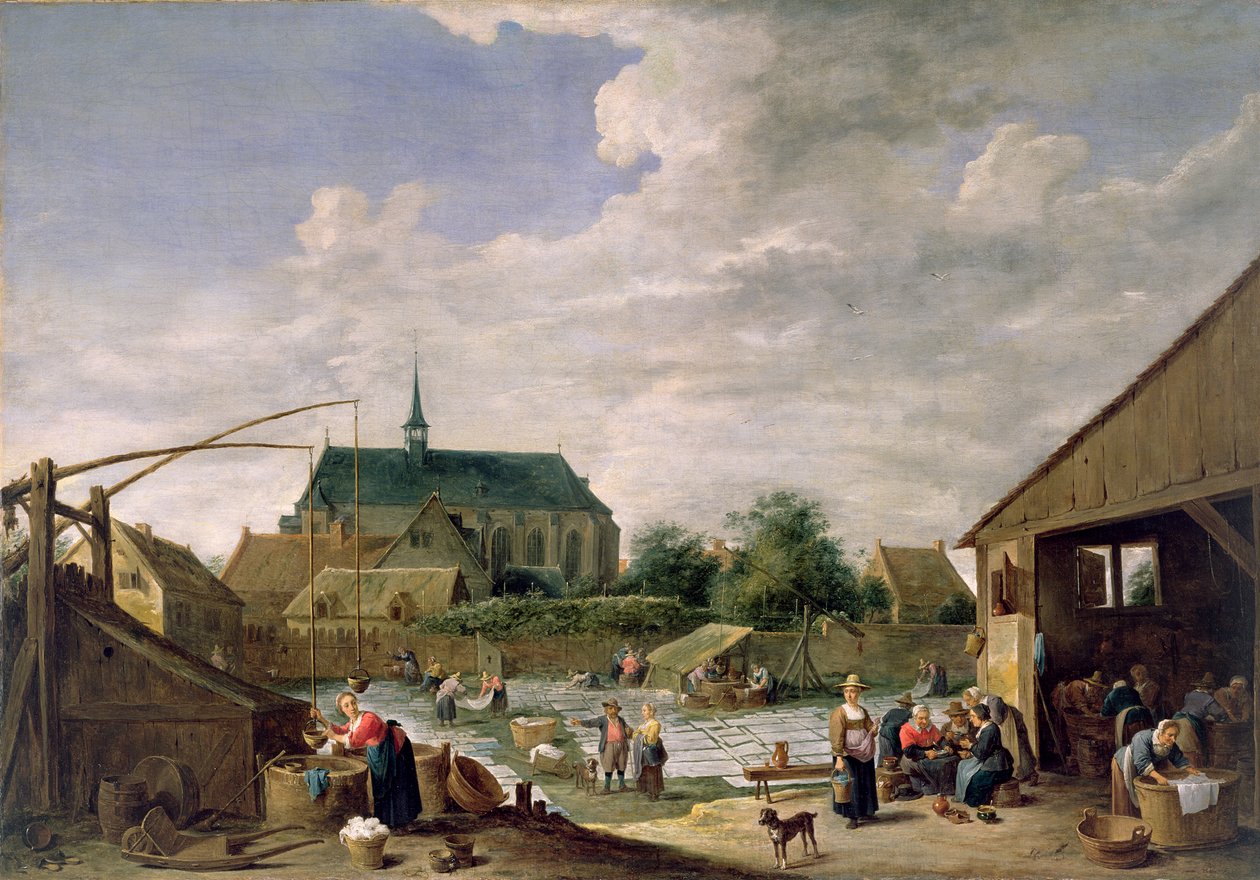Blekningsgrunden, ca 1645 av David Teniers the Younger