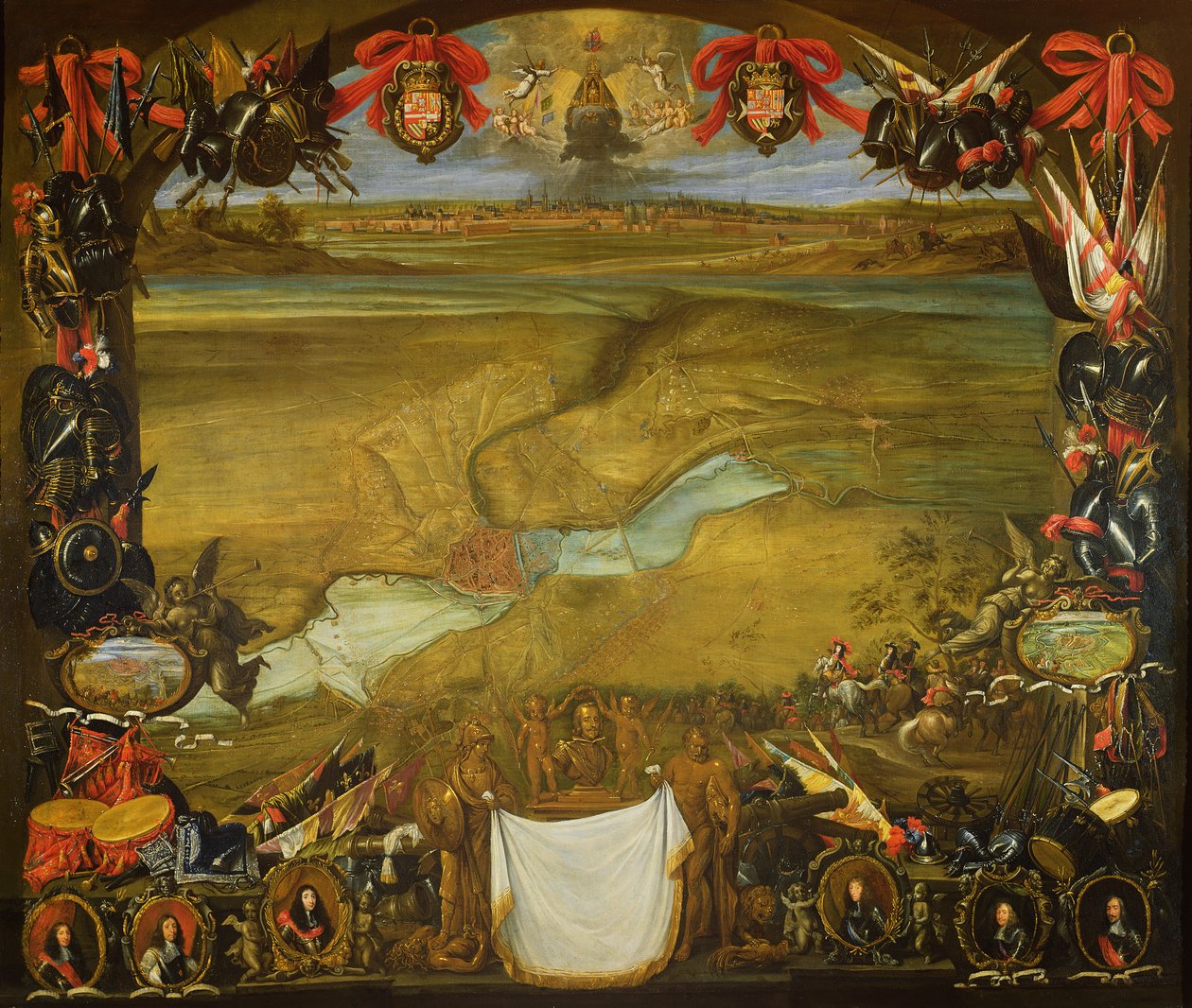 O le Aai o Valenciennes, na vagaia e Farani, na laveaʻiina e Don Juan o Austria, Setema 16, 1656 swed av David Teniers the Younger