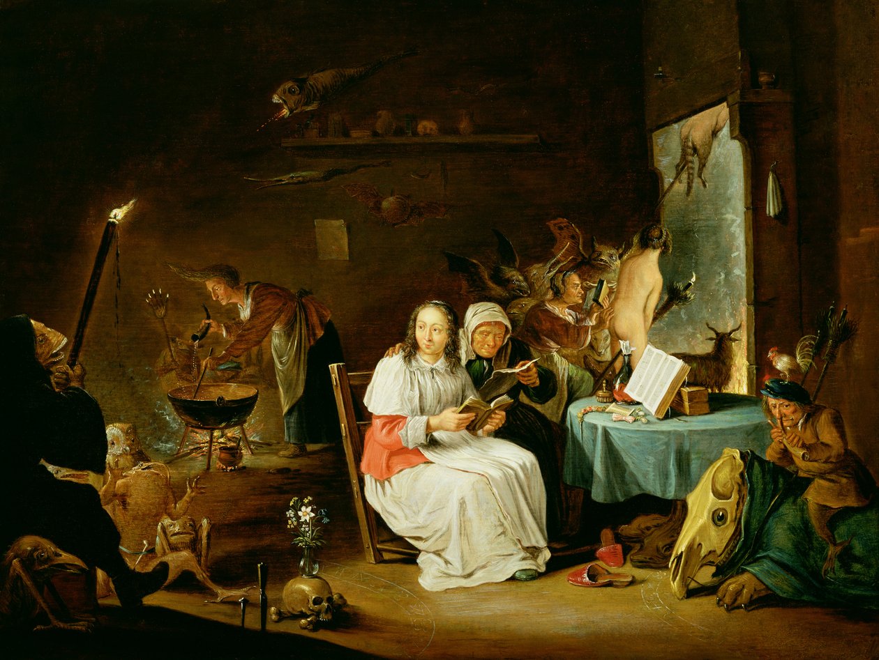 Häxor som förbereder sig för sabbaten av David Teniers the Younger