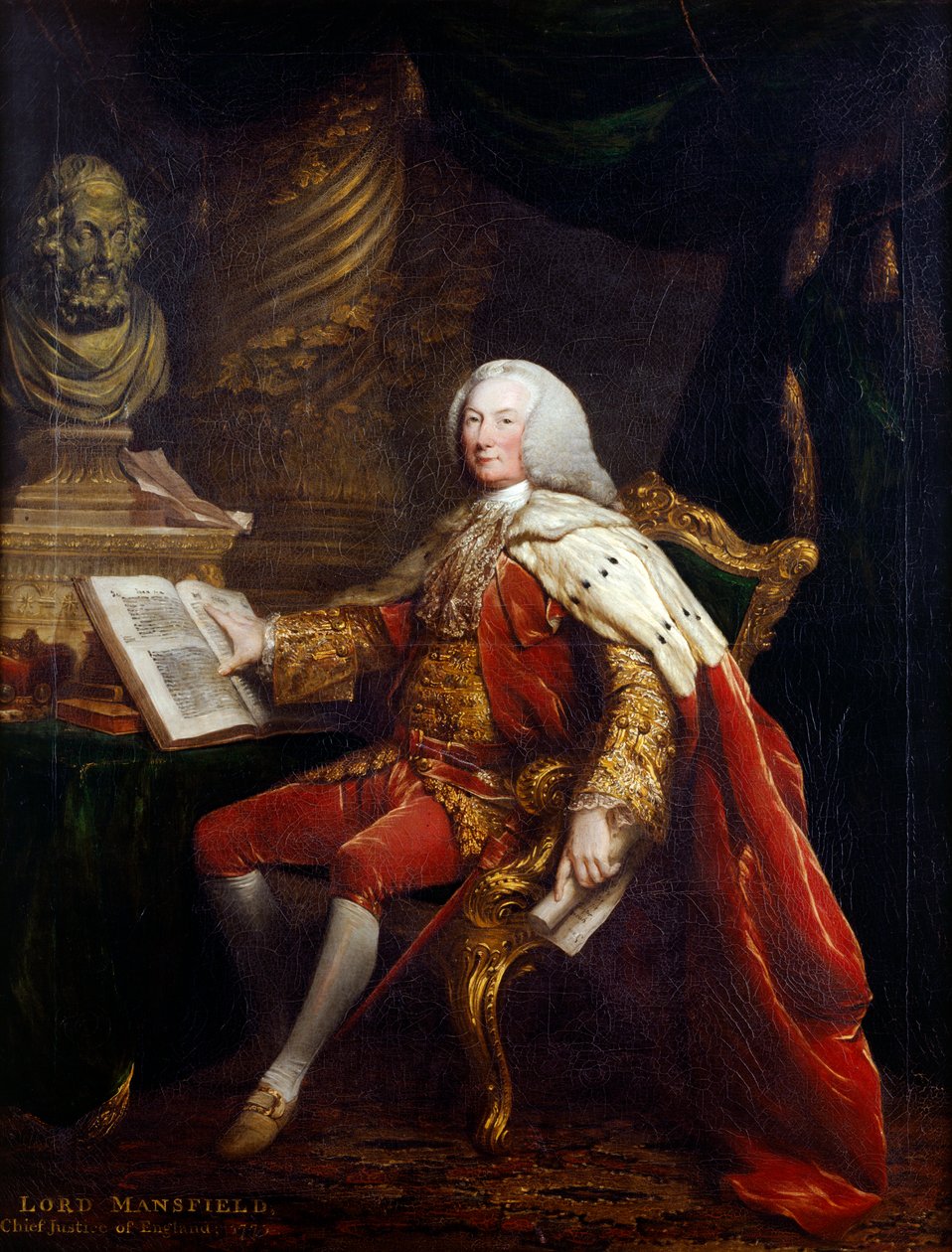 Lord Mansfield, överdomare i England av David (after) Martin