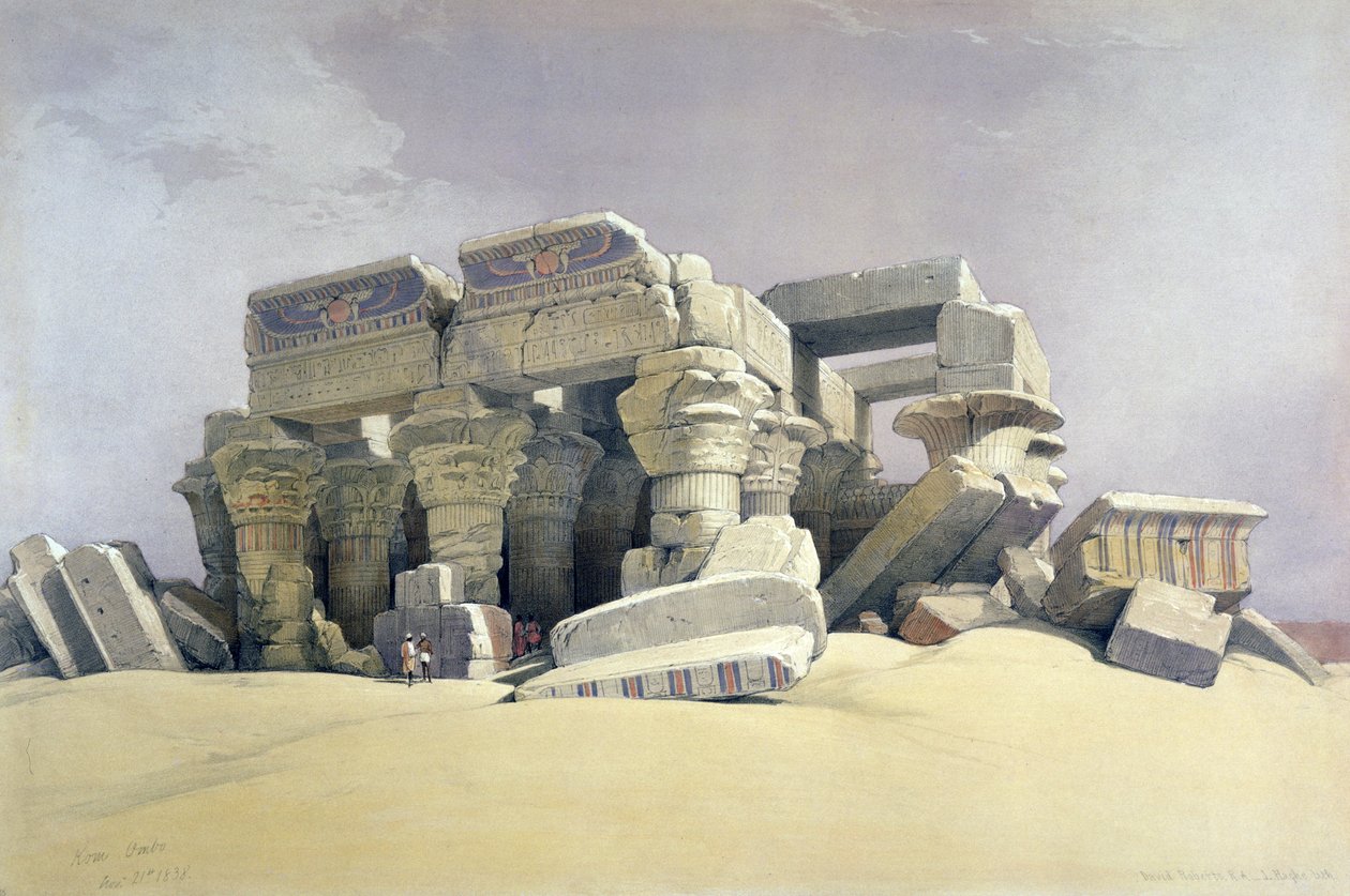 Kom Ombo", november 1838 (litografi) av David (after) Roberts