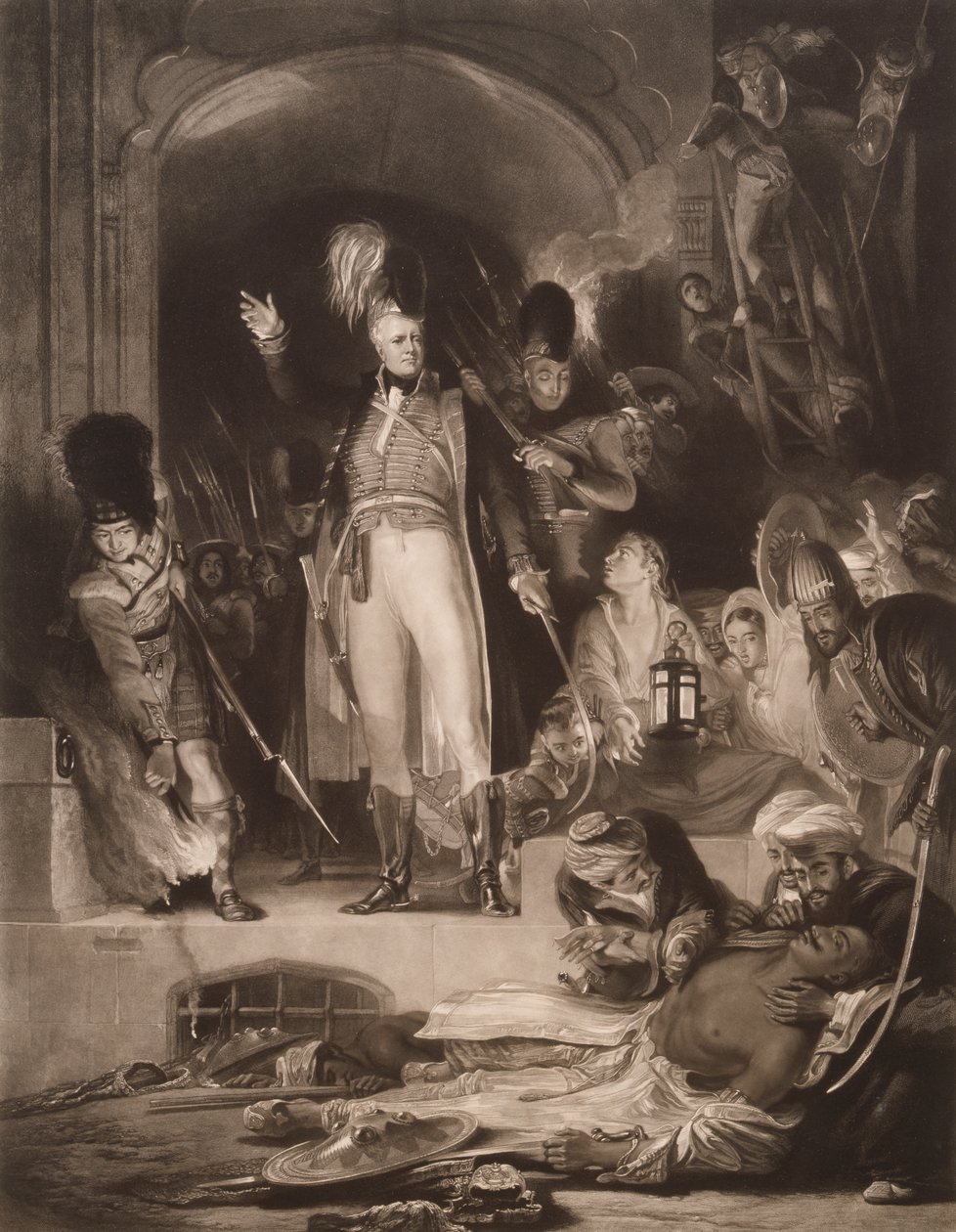 Sir David Baird upptäcker kroppen av Tipu Sultan av David (after) Wilkie