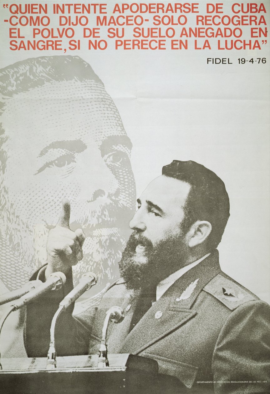 Affisch med Fidel Castro av John Ward Dunsmore