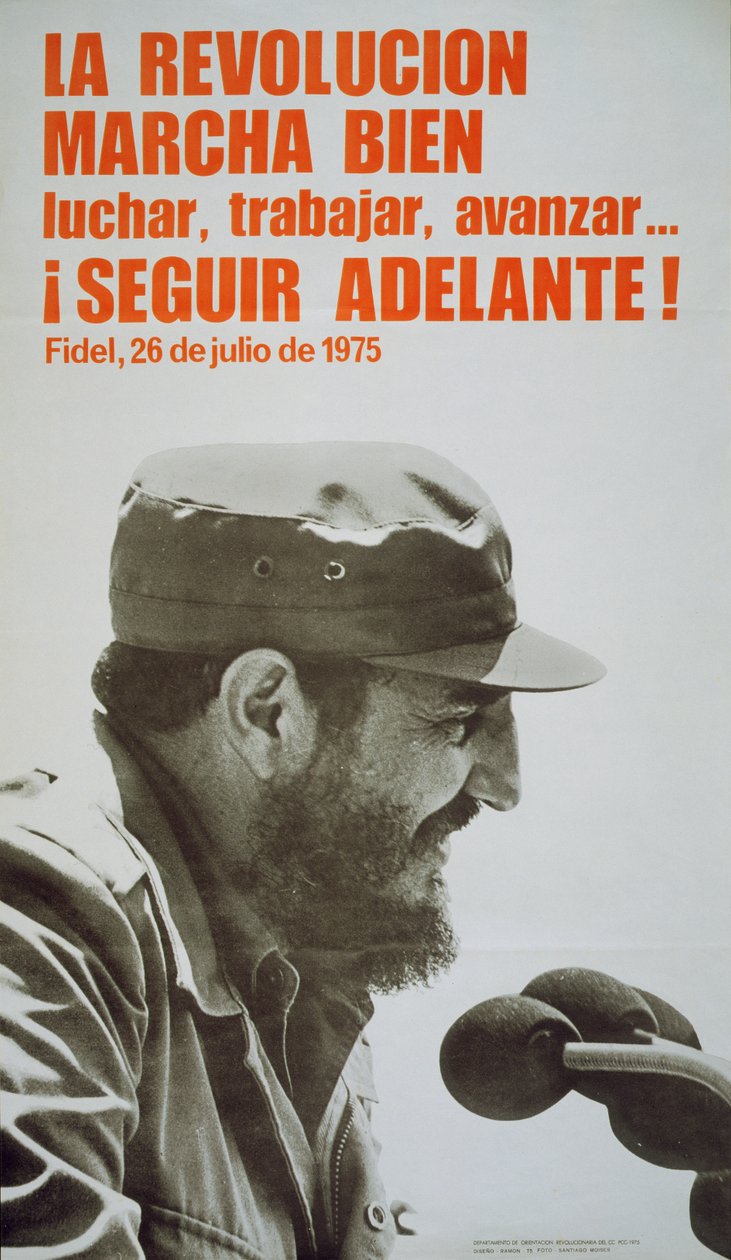 Affisch med Fidel Castro av John Ward Dunsmore