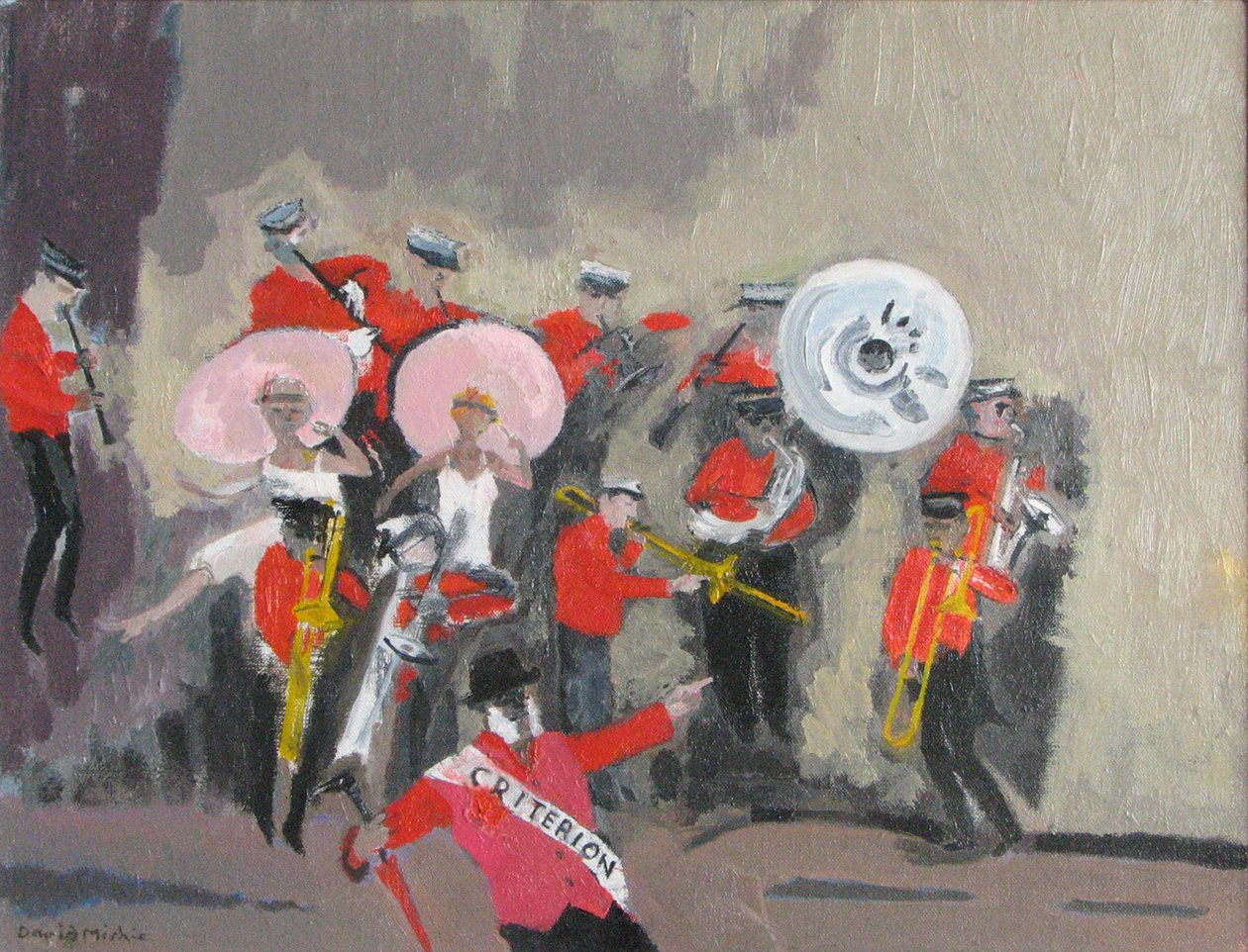 Jazzband, 2008 (olja på duk) av David Alan Redpath Michie