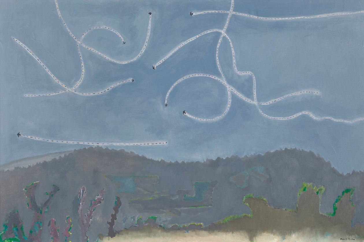 Martins Flying at Dusk, Catus, ca 1995-96 (olja på duk) av David Alan Redpath Michie