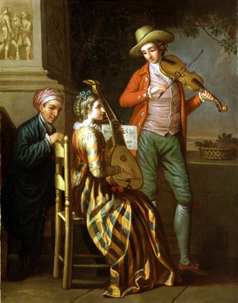 A Neapolitan Music Party, ca 1775 (olja på duk) av David Allan