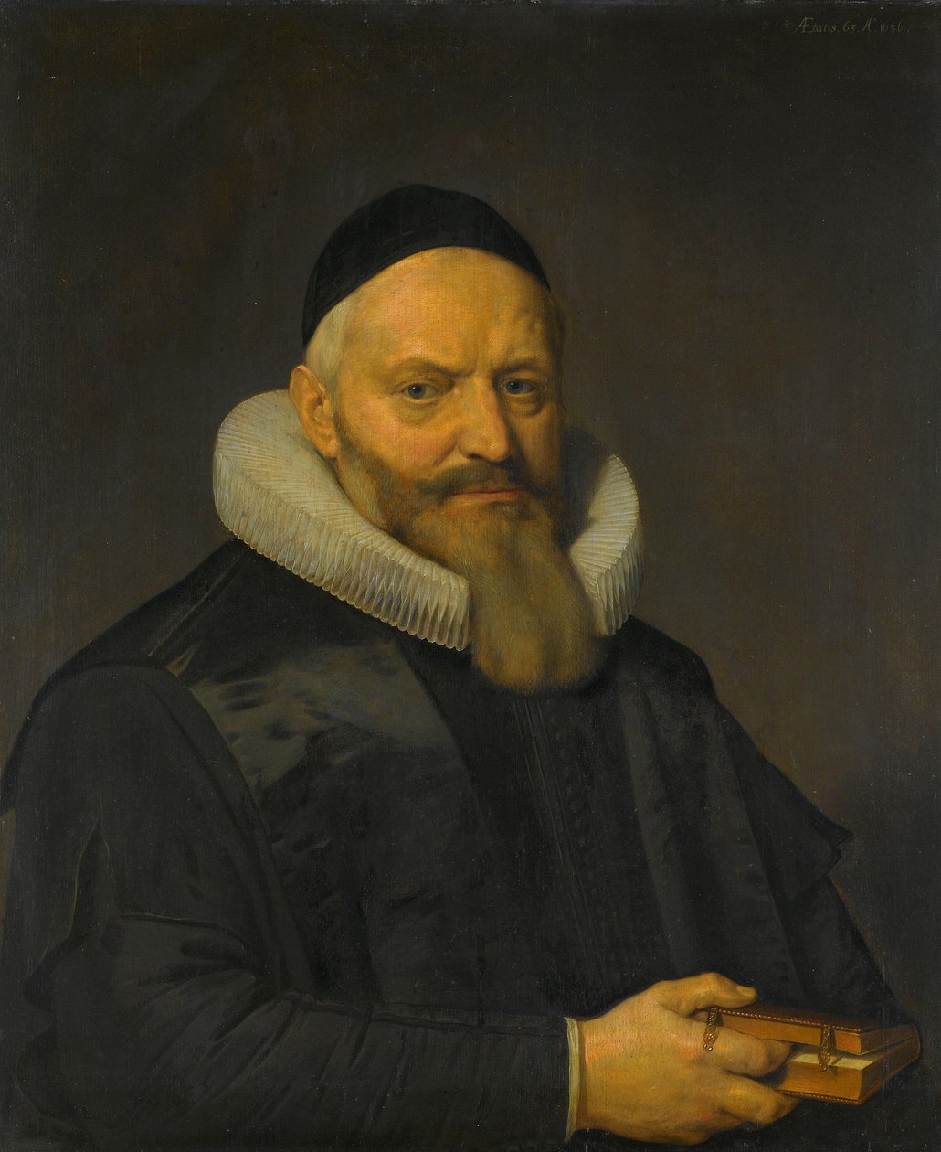 Porträtt av Anthony de Wale (1573-1639). Professor i teologi vid universitetet i Leiden av David Bailly