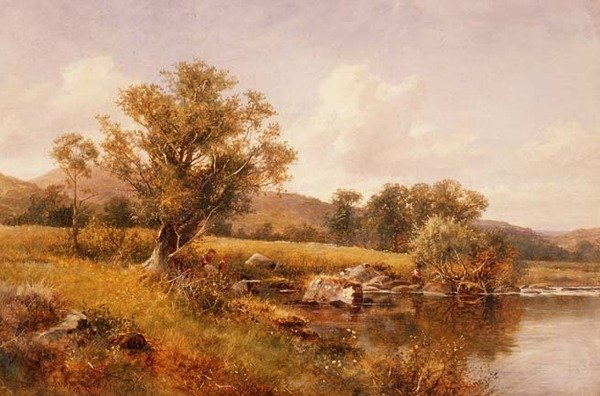 Banken av Llugwy, norra Wales av David Bates