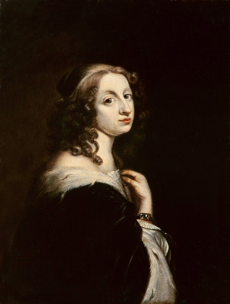 Christina, Sveriges drottning, ca 1650 (olja på koppar) av David Beck