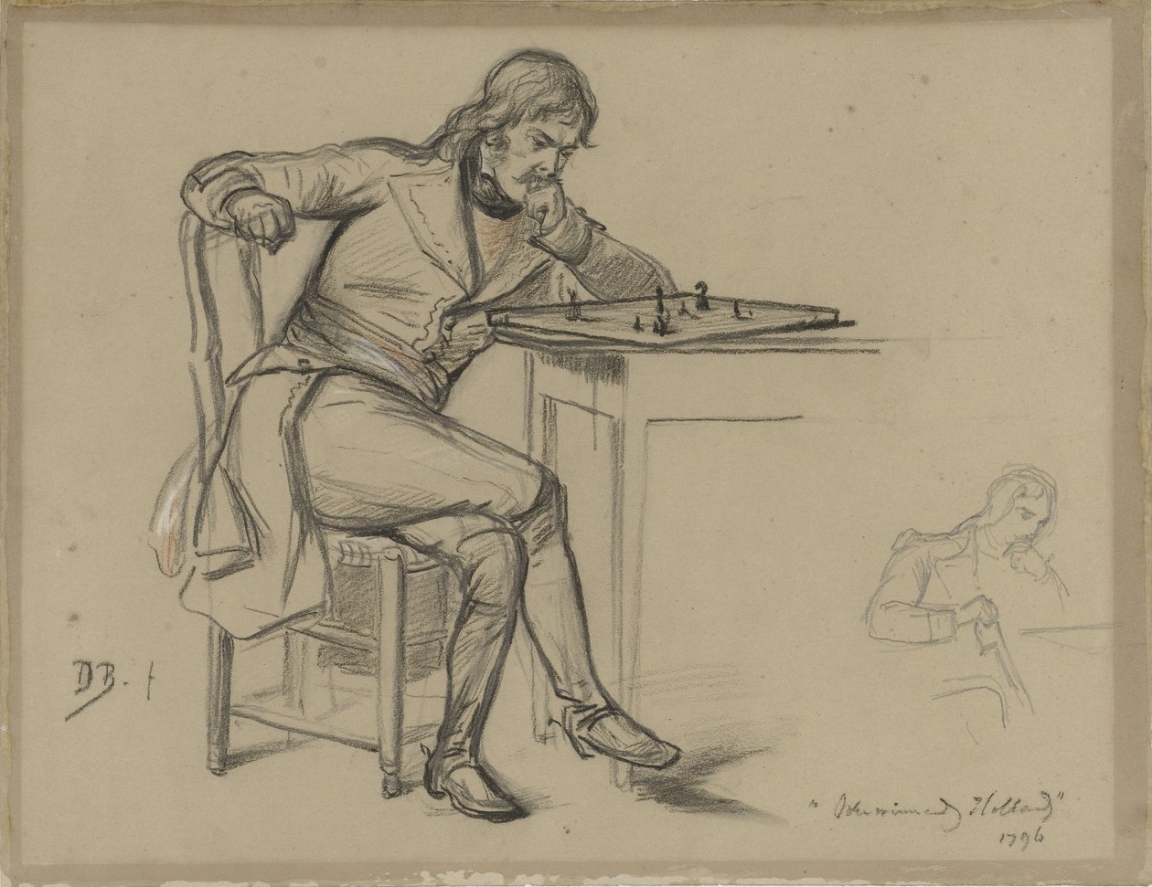 Schackspelande man Victorious Holland (titel på objekt) av David Bles