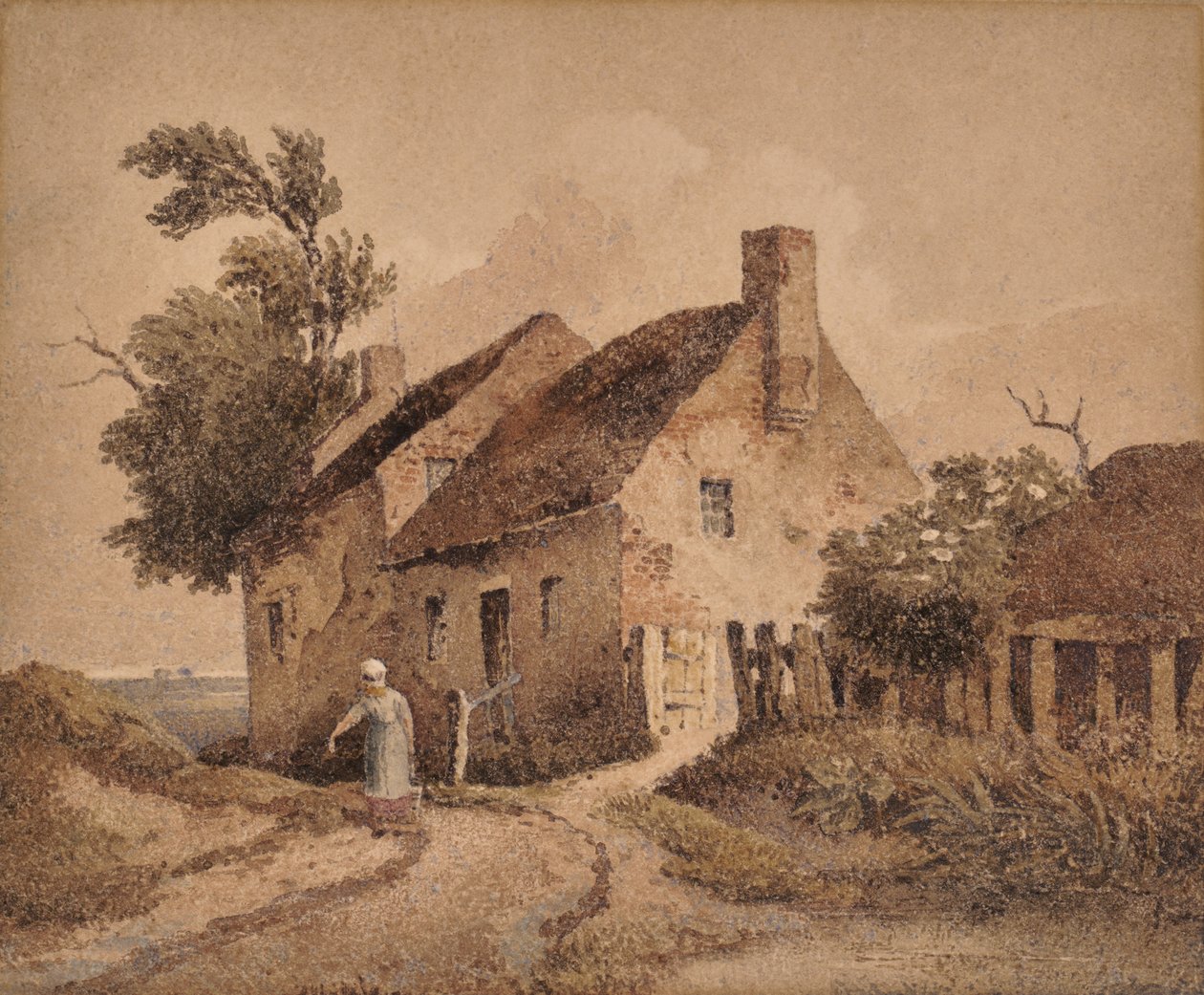 En Stuga vid vägkanten av David Cox