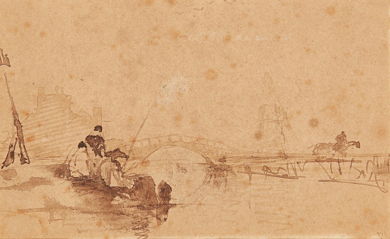 Ta in haken (bläck och tvätt) av David Cox