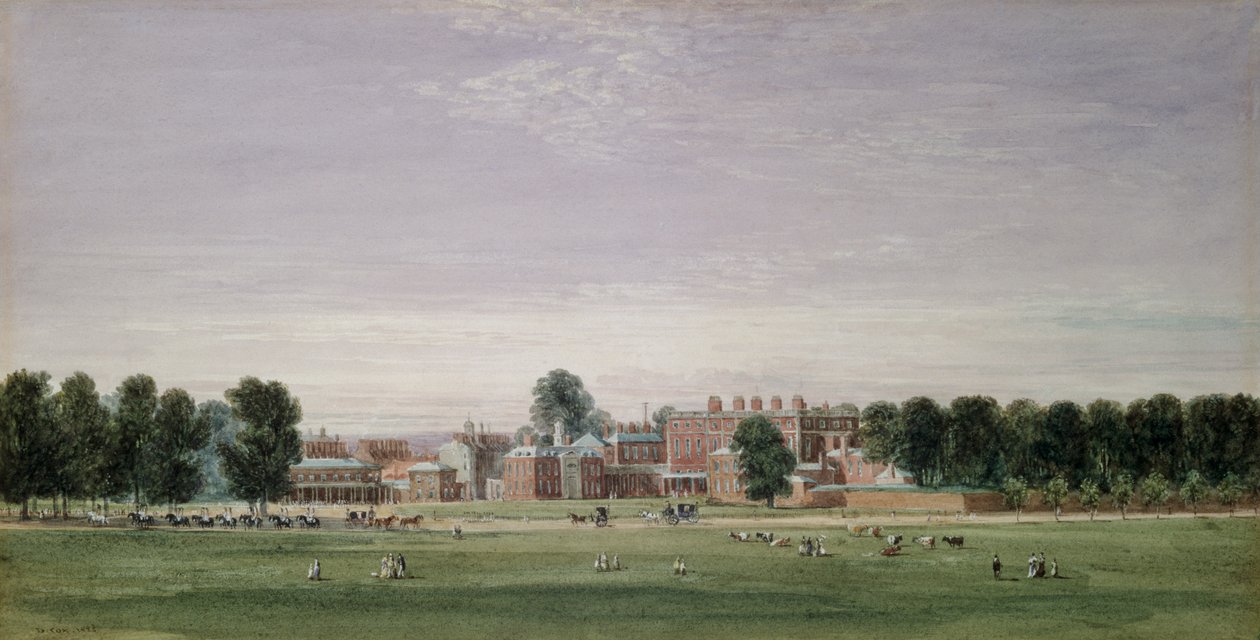 Buckingham House från Green Park, 1825 av David Cox