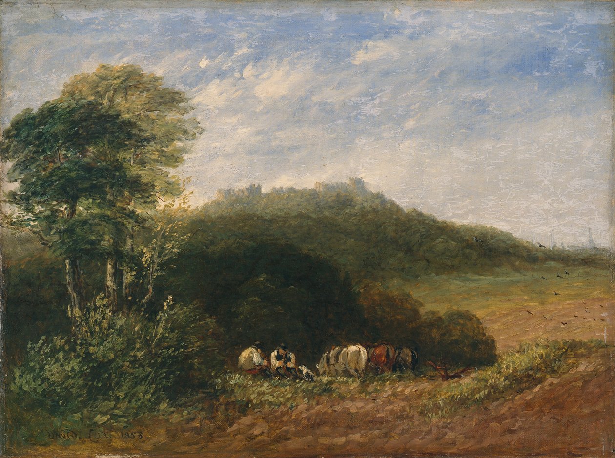 Dudley slott; 1853 (olja på duk) av David Cox