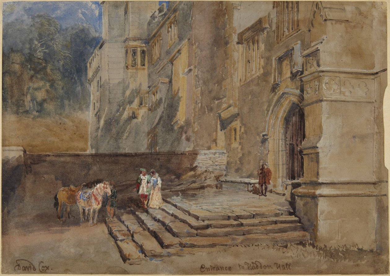 Ingången till Haddon Hall av David Cox