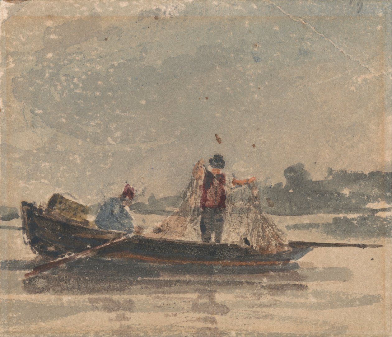 Fiskare som ritar ett nät av David Cox