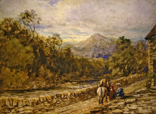 Going to Market (akvarell på papper) av David Cox