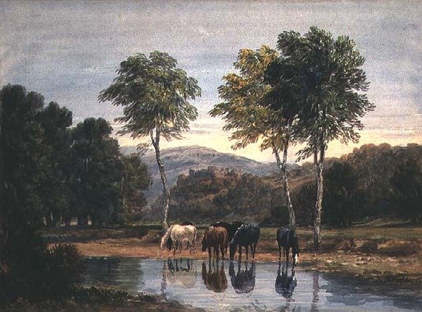 Goodrich Castle (akvarell på papper) av David Cox