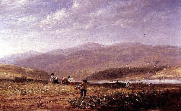 Haymakers katika Mandhari ya Welsh av David Cox