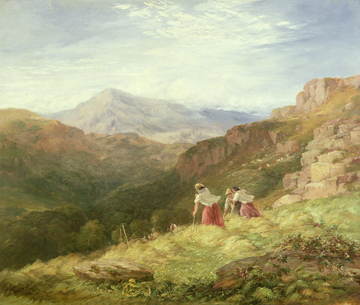 Höslagning, Snowdon, 1847 av David Cox