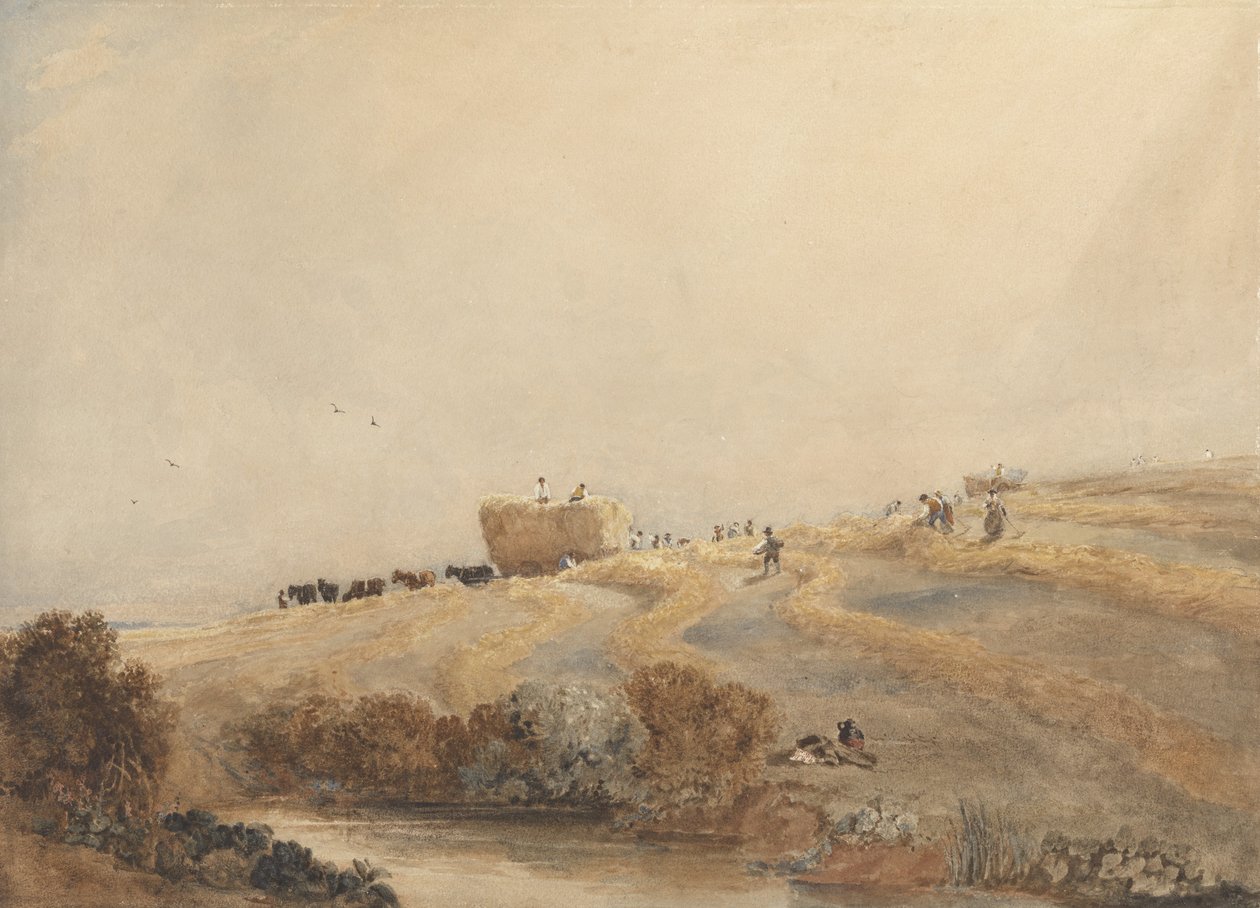 Höslagning, ca 1808 (w/c med kroppsfärg över grafit på papper) av David Cox