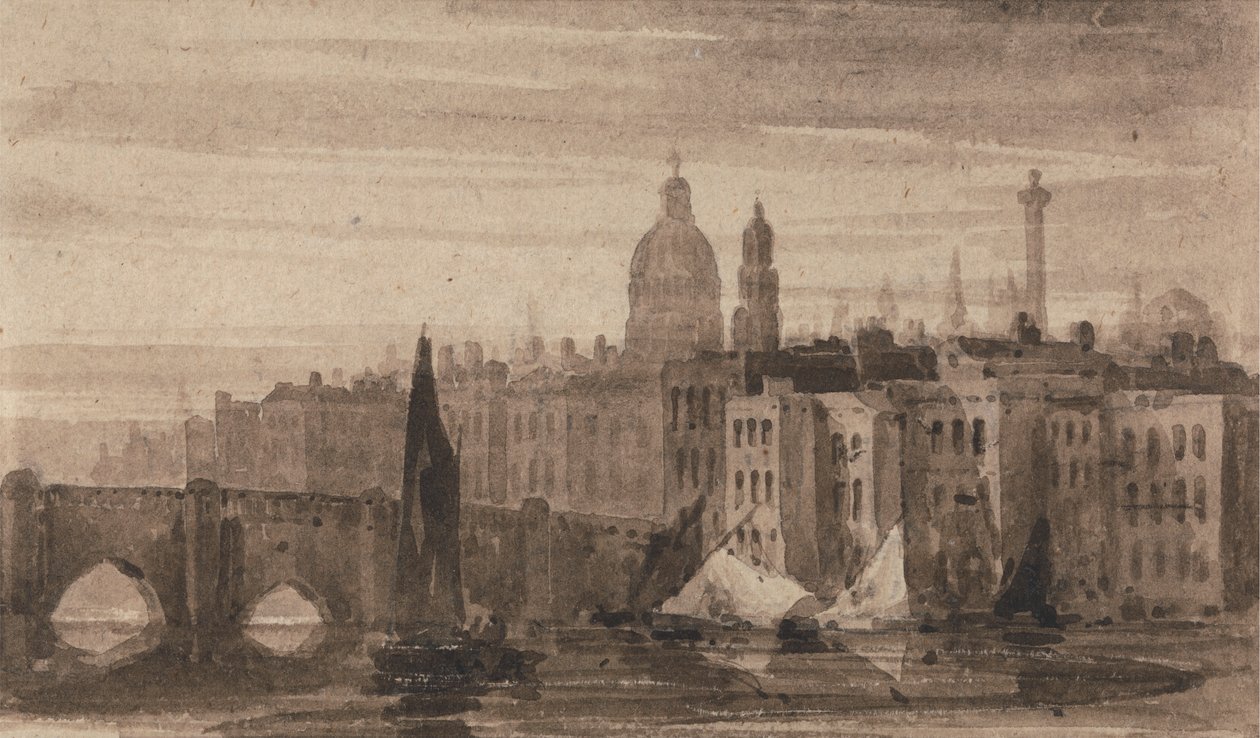 Old London Bridge och St. Paul