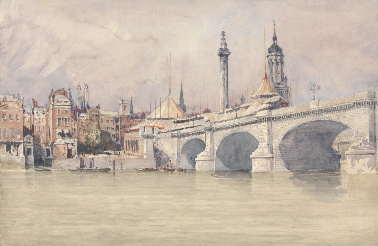 Öppnandet av New London Bridge av David Cox
