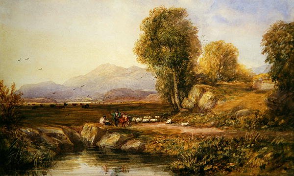 The Vale of Conwy (akvarell på papper) av David Cox