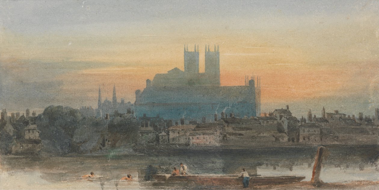 Westminster från Lambeth av David Cox