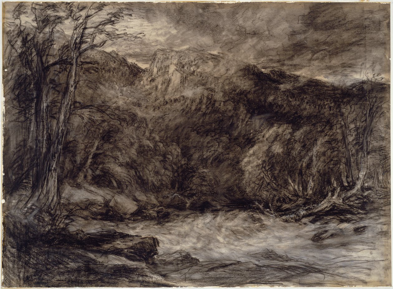 En bergstornado av David Cox the elder