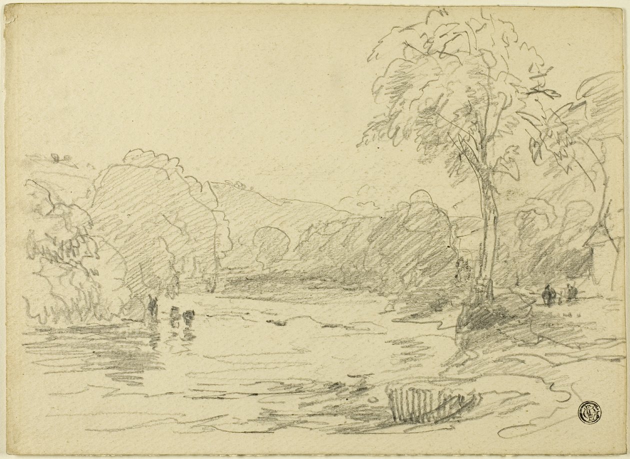 Flodscenen av David Cox the elder