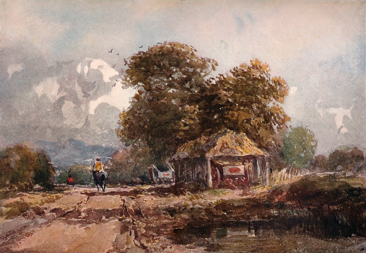 Vagnskjulet, 1841 av David Cox the elder
