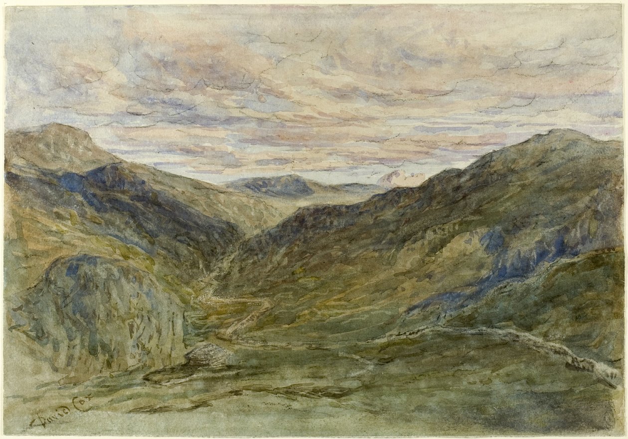 Utsikt i Wales av David Cox the elder