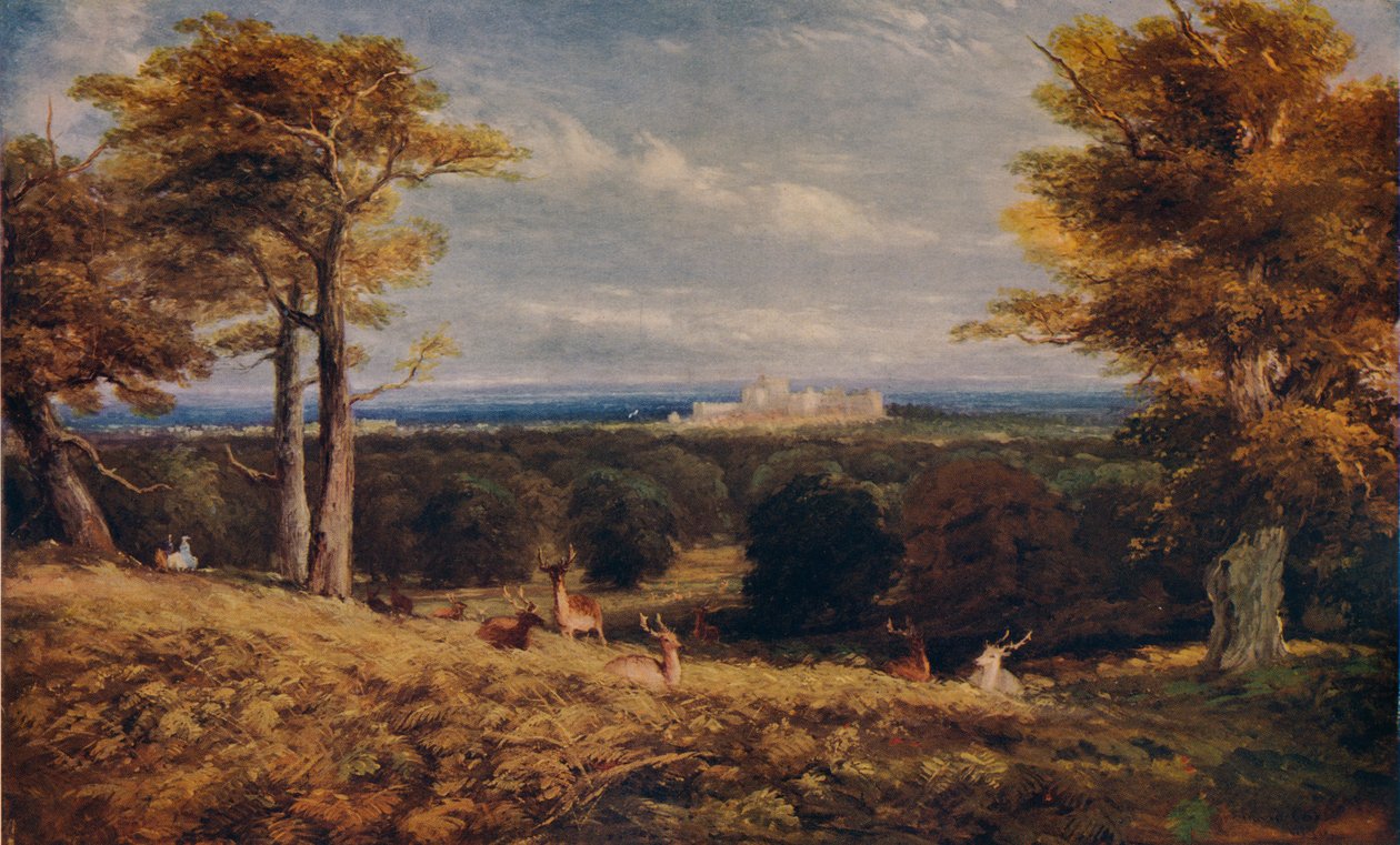 Windsor Castle från Great Park, 1846 av David Cox the elder