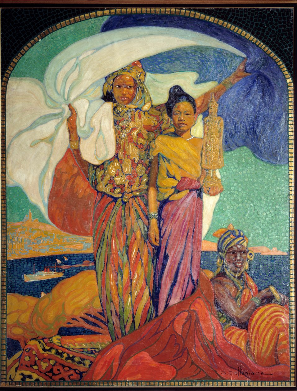 Kolonialism: affisch för den koloniala nationella utställningen i Marseille. Affisch av David Dellepiane (1866-1932). 1922 Marseille, Marinens museum av David Dellepiane
