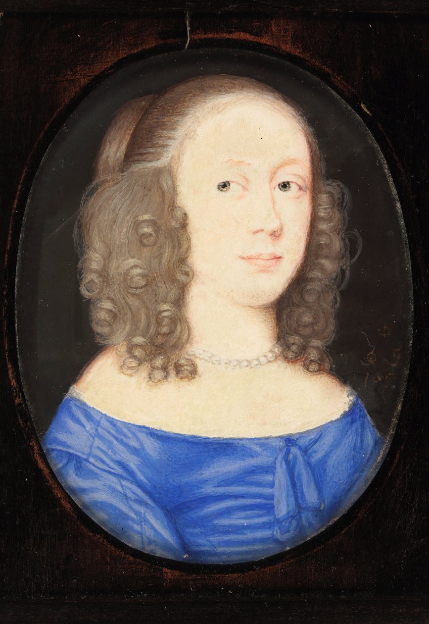 En dam som heter Elizabeth Vere, grevinna av Clare, 1653 (wc på veläng) av David Des Granges