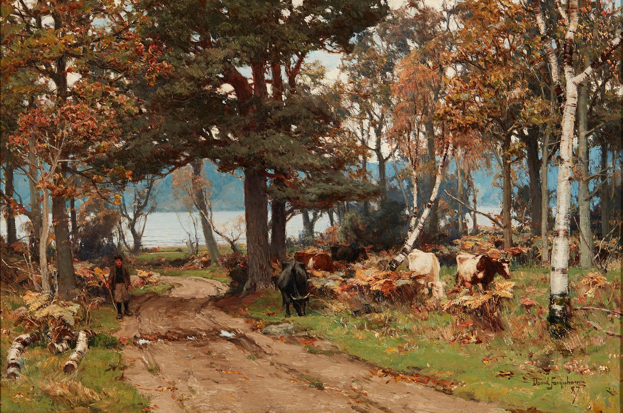 The Foot of Ben Lomond (olja på duk) av David Farquharson