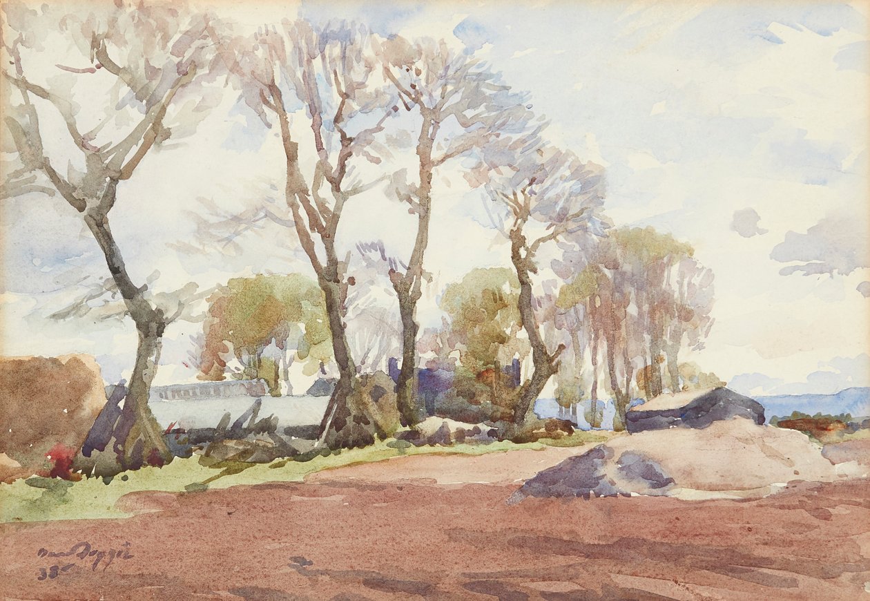 Vinterträd (akvarell) av David Foggie