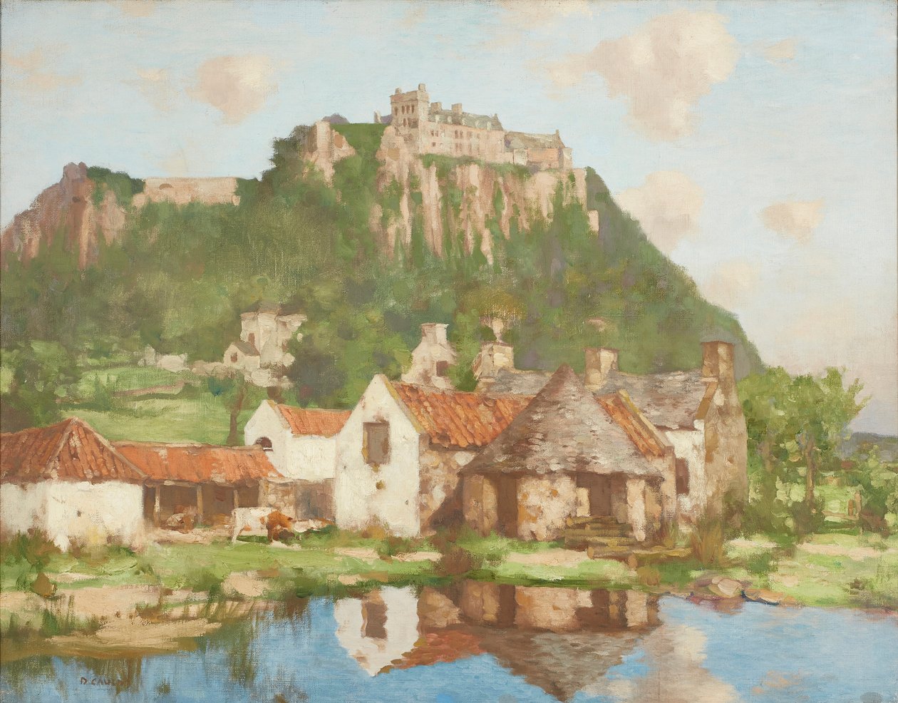 Nedanför vallarna i Stirling Castle (olja på duk) av David Gauld
