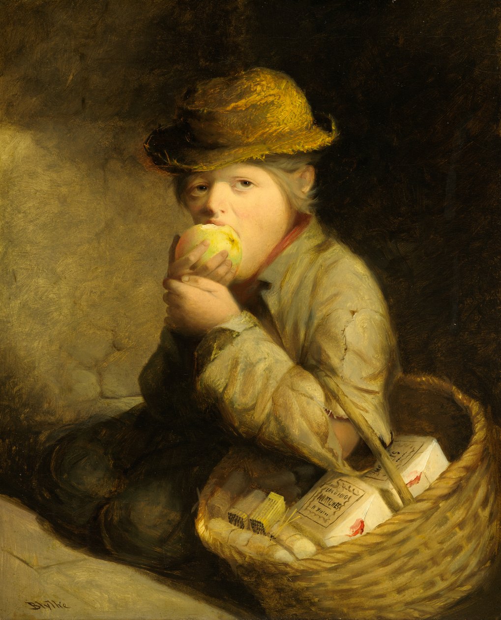 En tändstickssäljare, ca 1859 (olja på duk) av David Gilmour Blythe