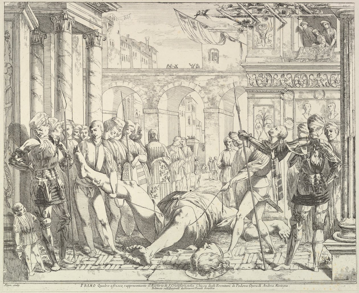 The Martyrdom of Saint Christopher, från The Story of Saints James and Christopher in the..., 1776. av David Giovanni