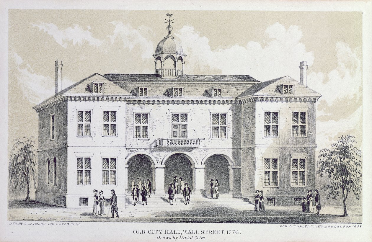 Old City Hall, New York, 1776, från "Valentine