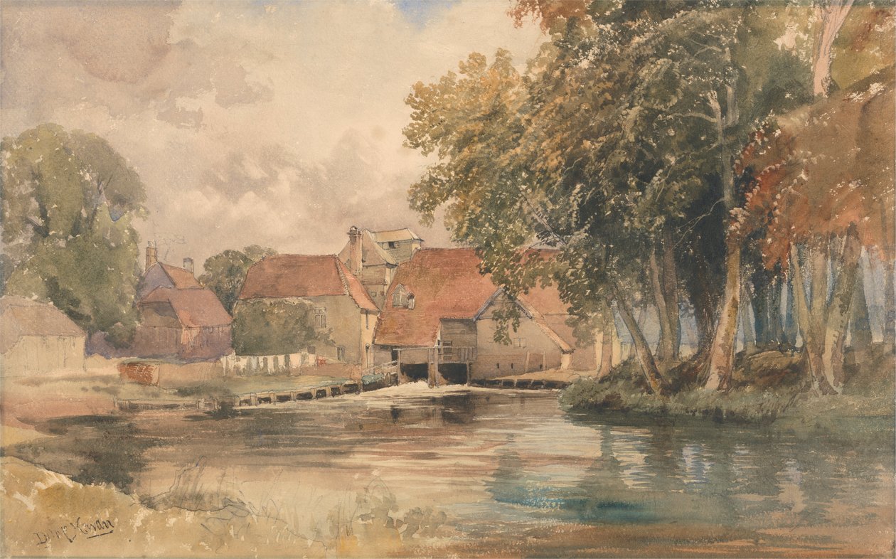 Bondgård vid floden av David Hall McKewan