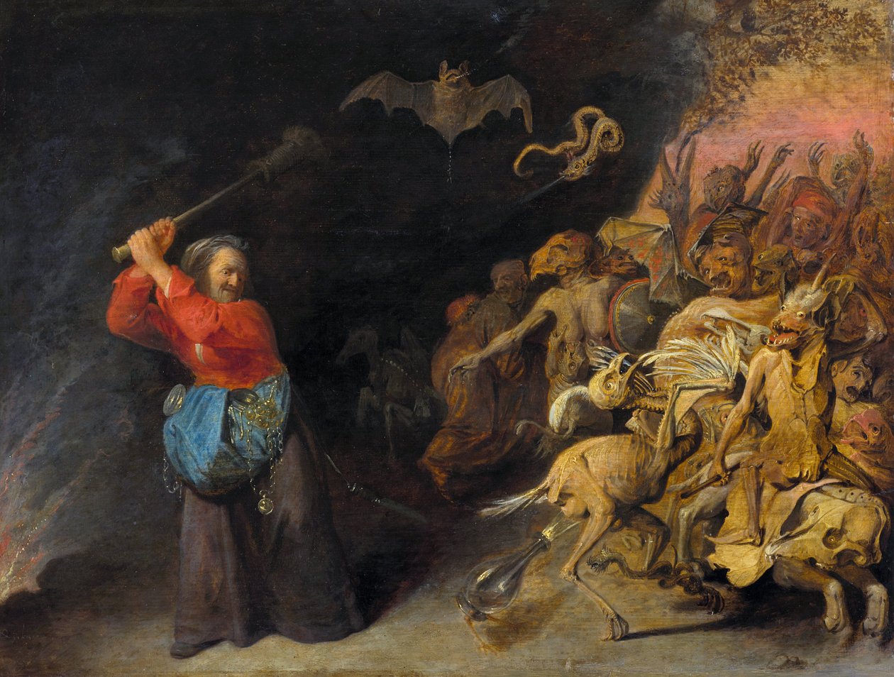 Meg la folle - Mad Meg (De Dulle Griet) av Ryckaert (Rijckaert), David (1612-1661). Olja på duk, c 1650, Konsthistoriska museet, Vienne av David II Ryckaert